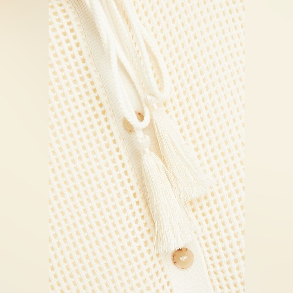 NWT Frame Crochet Midi Kaftan in Cream, Size Medium - Picture 7 of 15